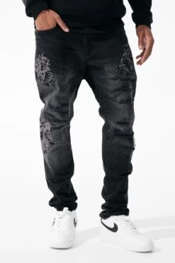 Sean - Eternal Darkness Denim (Black Shadow) -Jordan Craig Shop JS1211 BLACK SHADOW MODEL2