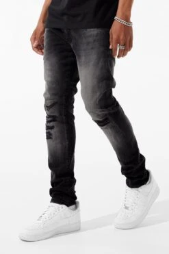 Sean - Attitude Denim (Monochrome) -Jordan Craig Shop JS1214 BLACK SHADOW MODEL1