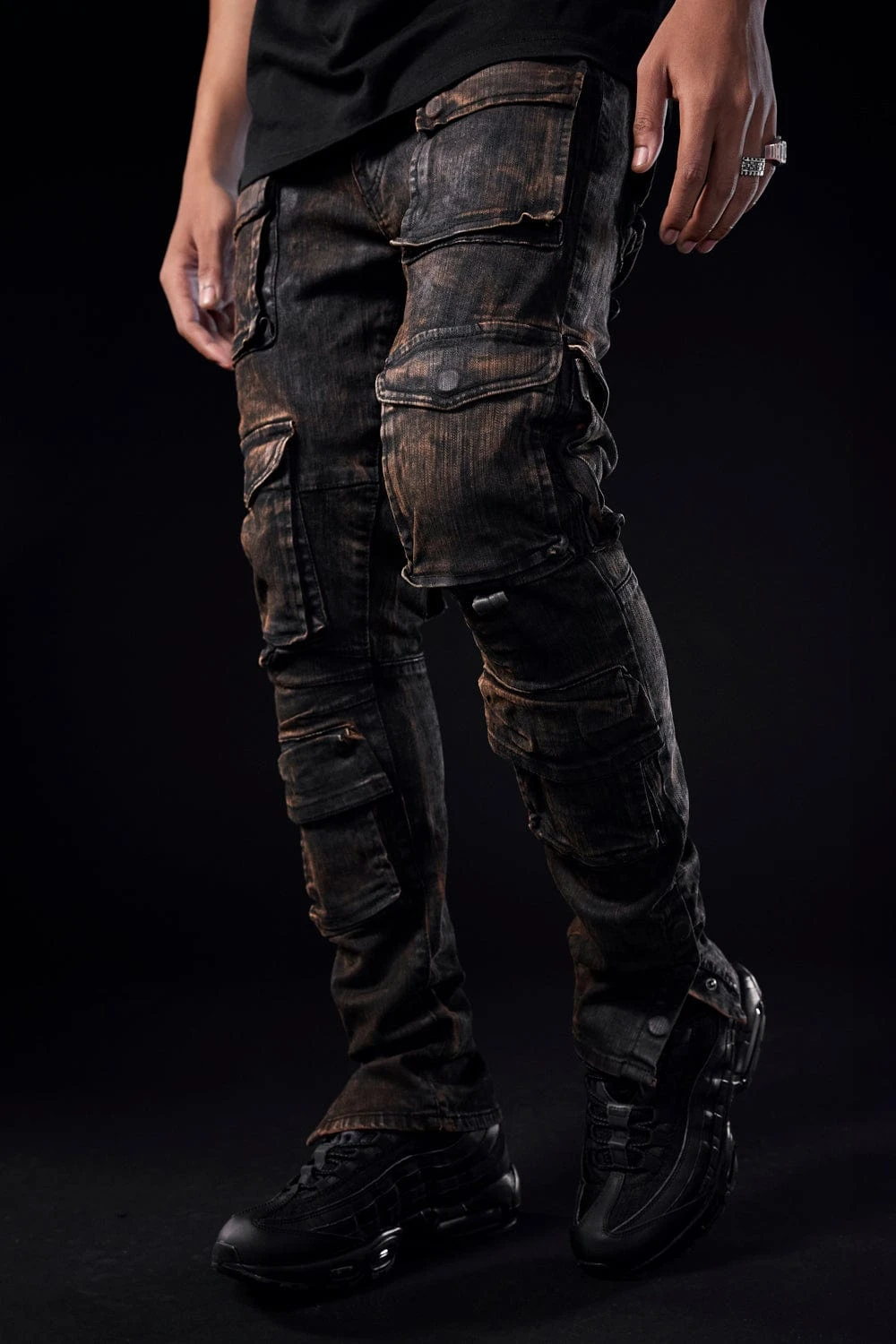 Sean - Carbon Cargo Denim (Black Copper Wash) 2 Sean - Carbon Cargo Denim (Black Copper Wash) - Image 2