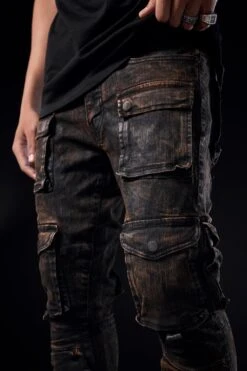 Sean - Carbon Cargo Denim (Black Copper Wash) 14 Sean - Carbon Cargo Denim (Black Copper Wash) -Jordan Craig Shop JS1221 BLACKCOPPER NEW4