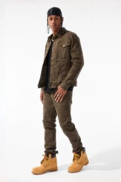 Sean - Tribeca Twill Pants (FW24 Exclusive Colors) -Jordan Craig Shop JS990R ARMY GREEN MODEL1