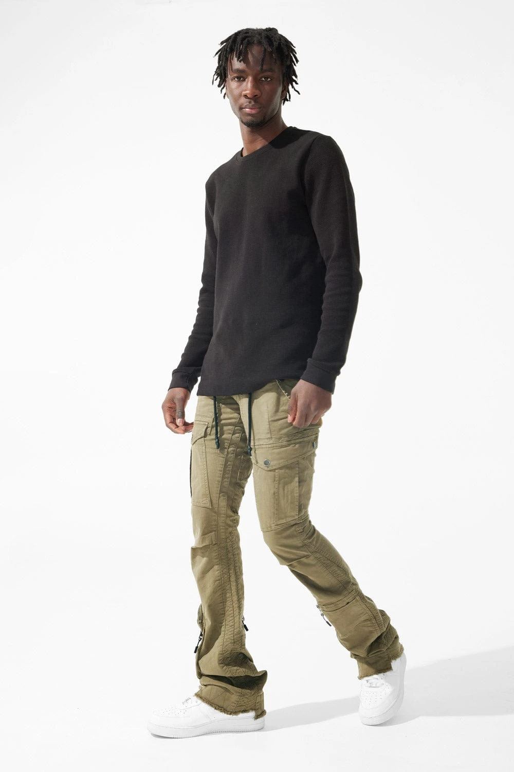 Martin Stacked - Aviation Cargo Pants (Sage) 3 Martin Stacked - Aviation Cargo Pants (Sage) - Image 3