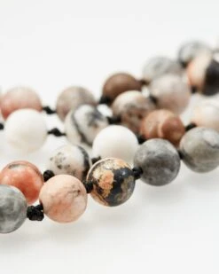 Pink Zebra Beaded Necklace 6 Pink Zebra Beaded Necklace -Jordan Craig Shop N103 PP2