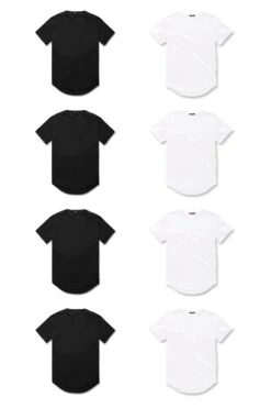 Scallop T-Shirt 8 Pack (Black & White)