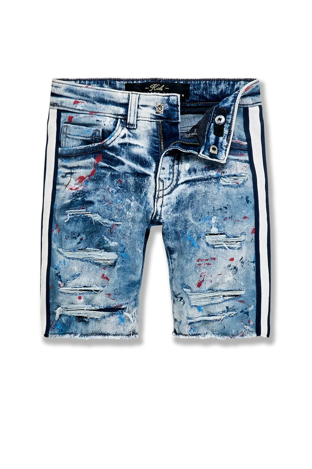 Kids Odyssey Striped Denim Shorts 11 Kids Odyssey Striped Denim Shorts - Image 11