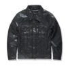 Kids Thriller Trucker Jacket (Black) 12 Kids Thriller Trucker Jacket (Black) -Jordan Craig Shop WEB 0000 JJ1121K BLACK F