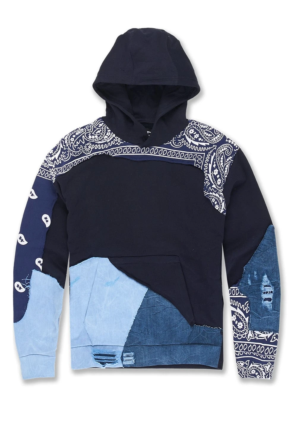 Big Men's Paisley Pullover Hoodie (Colts) 1 Big Men's Paisley Pullover Hoodie (Colts)