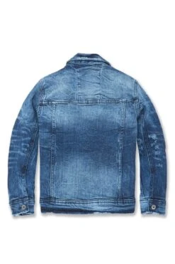 Kids Bayside Denim Trucker Jacket (Deep Blue) 7 Kids Bayside Denim Trucker Jacket (Deep Blue) -Jordan Craig Shop WEB 0006 JJ350RK DEEP BLUE B