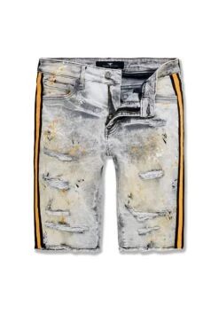 Big Men's Time's Up Denim Shorts (Cement Wash)