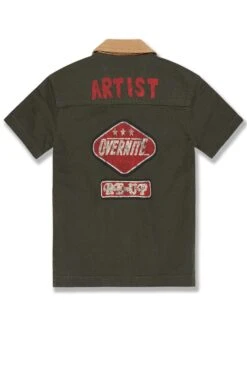 Kids The Re-Up Mechanic Shirt -Jordan Craig Shop WEB 2051K DARK GREEN B
