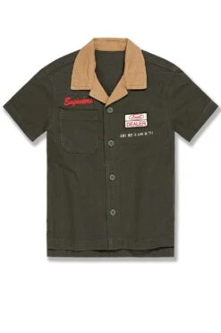 Kids The Re-Up Mechanic Shirt -Jordan Craig Shop WEB 2051K DARK GREEN F