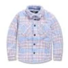 Kids See You In Paradise Flannel Shacket (Sky Blue) -Jordan Craig Shop WEB 2561K SKY BLUE F