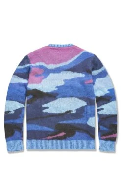 Paradise Mirage Crewneck Sweater (Blue) 9 Paradise Mirage Crewneck Sweater (Blue) -Jordan Craig Shop WEB 3973 BLUE B
