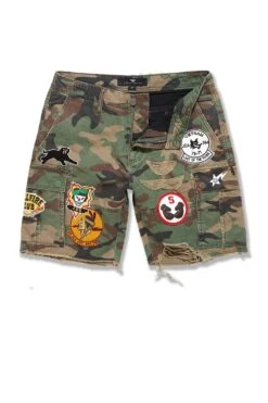 Big Men's War Angel Cargo Shorts (Vintage Camo)