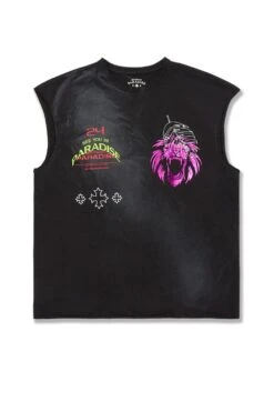 Lions Den Cut Off T-Shirt -Jordan Craig Shop WEB 7001A BLACK F
