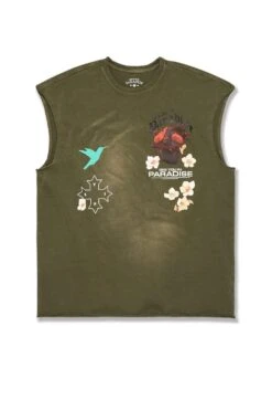 Heartfelt Cut Off T-Shirt -Jordan Craig Shop WEB 7002A OLIVE F