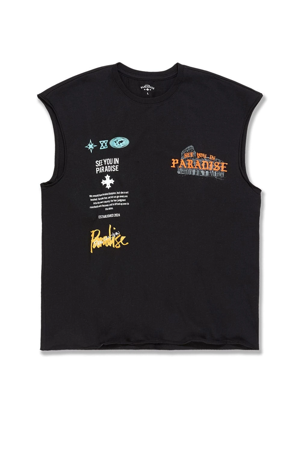 Babylon Cut Off T-Shirt (Black) 2 Babylon Cut Off T-Shirt (Black) - Image 2