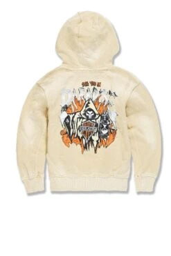 Kids Afterlife Pullover Hoodie (Khaki) 5 Kids Afterlife Pullover Hoodie (Khaki) -Jordan Craig Shop WEB 8631HK KHAKI B
