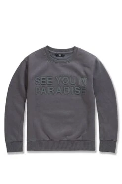 Kids Paradise Tonal Crewneck Sweatshirt (Charcoal)