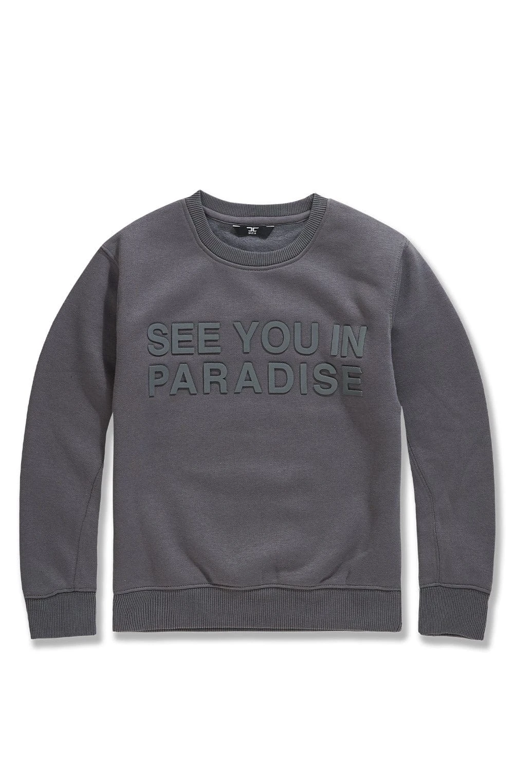 Kids Paradise Tonal Crewneck Sweatshirt (Charcoal) 1 Kids Paradise Tonal Crewneck Sweatshirt (Charcoal)