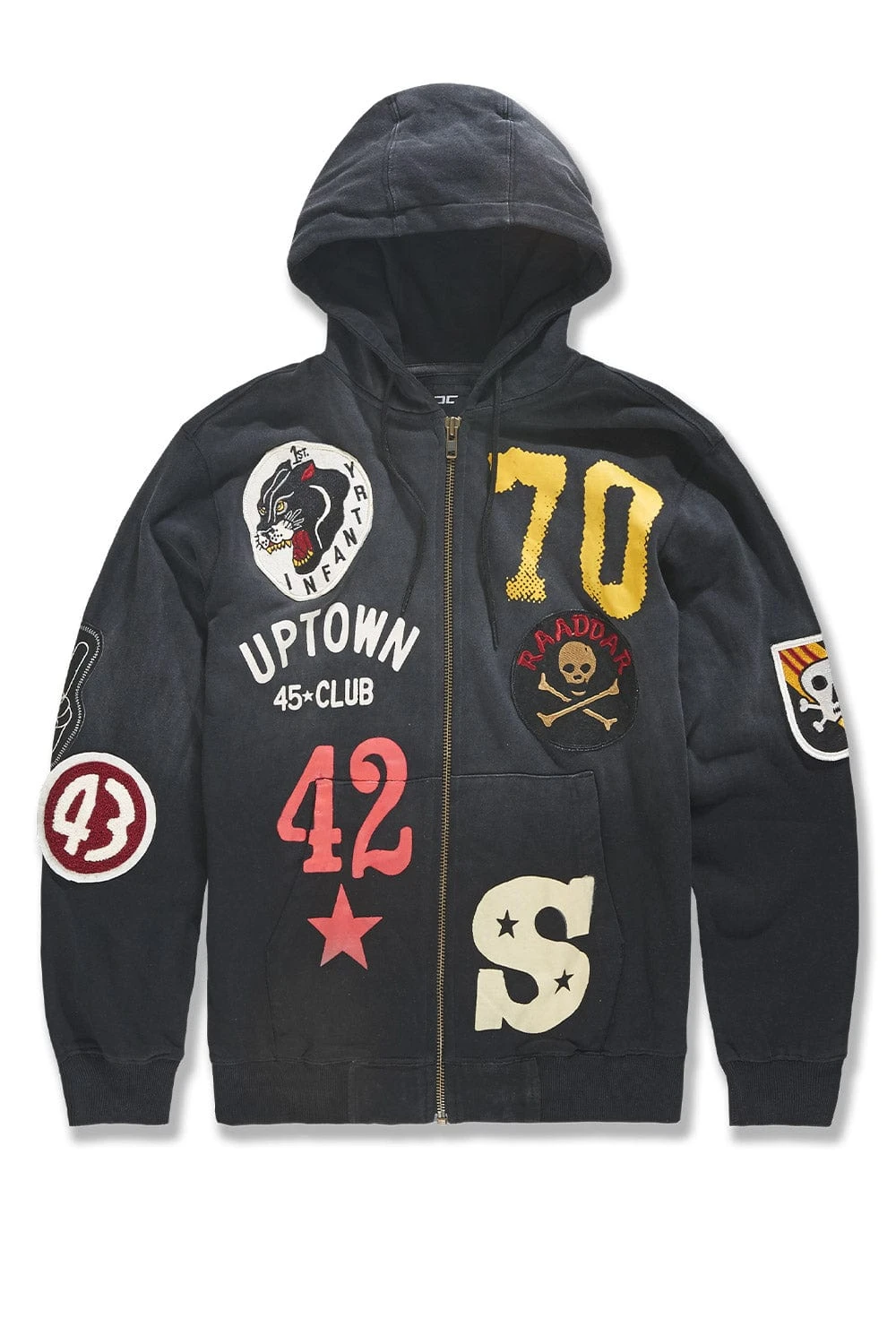 Battalion Zip Up Hoodie (Black Shadow) 2 Battalion Zip Up Hoodie (Black Shadow) - Image 2