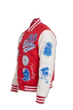 All American Varsity Jacket (Red) -Jordan Craig Shop WEB 91645 RED M A1