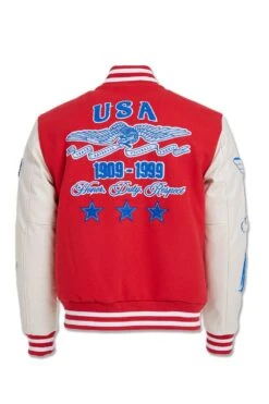 All American Varsity Jacket (Red) -Jordan Craig Shop WEB 91645 RED M B