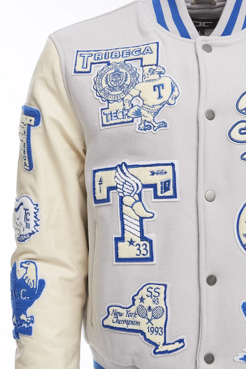 Big Men's All American Varsity Jacket (Stone) 6 Big Men's All American Varsity Jacket (Stone) - Image 6