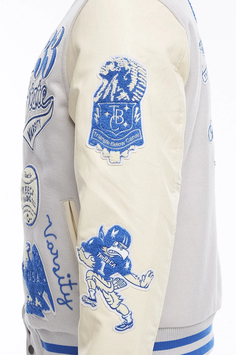 Big Men's All American Varsity Jacket (Stone) 7 Big Men's All American Varsity Jacket (Stone) - Image 7