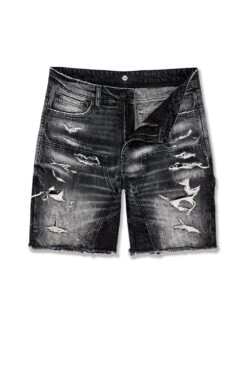 Retro - Landman Denim Shorts 25 Retro - Landman Denim Shorts -Jordan Craig Shop WEB J3213S INDUSTRIAL BLACK F