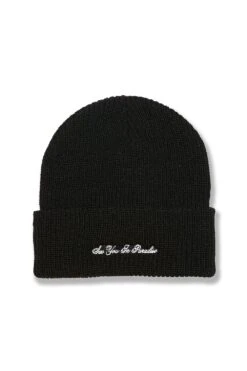 See You In Paradise Knit Beanie (Black) -Jordan Craig Shop WEB JC004 BLACK B 238c0ef0 3859 4e40 803b 32c246b62551