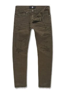 Collins - Tribeca Twill Pants (SS25 Exclusive Colors) -Jordan Craig Shop WEB JC990R ARMY GREEN F