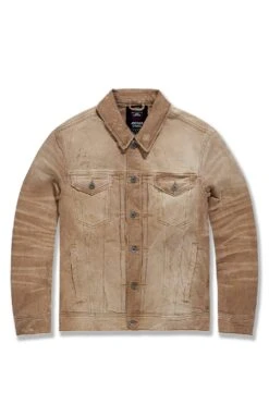 Big Men's Meadowlands Denim Trucker Jacket (Earth Tones) -Jordan Craig Shop WEB JJ1220RC CAMEL F f319bf5a 3322 49e5 9939 221a3df01af2