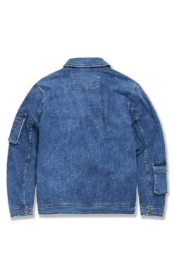 Legion Denim Trucker Jacket (Dark Indigo) -Jordan Craig Shop WEB JJ1284 DARK INDIGO B