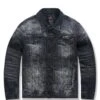 Meadowlands Denim Trucker Jacket (Monochrome) 20 Meadowlands Denim Trucker Jacket (Monochrome) -Jordan Craig Shop WEB JJ351R BLACK SHADOW F c0e85156 696f 4558 b6c8 01bb619480dc