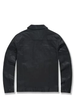 Big Men's Smooth Criminal Denim Trucker Jacket (Jet Black) -Jordan Craig Shop WEB JJ460X JET BLACK B