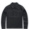 Big Men's Smooth Criminal Denim Trucker Jacket (Jet Black) -Jordan Craig Shop WEB JJ460X JET BLACK F