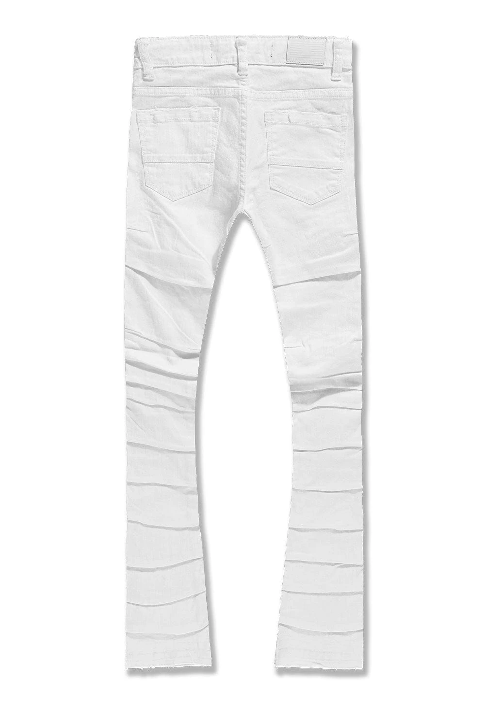 Kids Stacked Ripple Effect Denim (White) 2 Kids Stacked Ripple Effect Denim (White) - Image 2