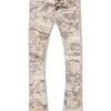 Kids Stacked Ripple Effect Pants (Birch Mist)