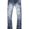 Kids Stacked Ripple Effect Denim (Aged Wash)