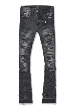 Kids Stacked Ripple Effect Denim -Jordan Craig Shop WEB JTF1157K BLACK SHADOW F 2