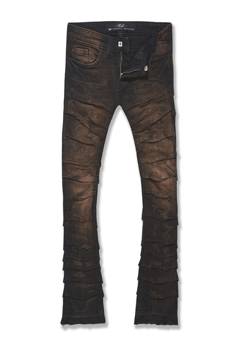 Kids Stacked Ripple Effect Denim (Copper Black) 1 Kids Stacked Ripple Effect Denim (Copper Black)