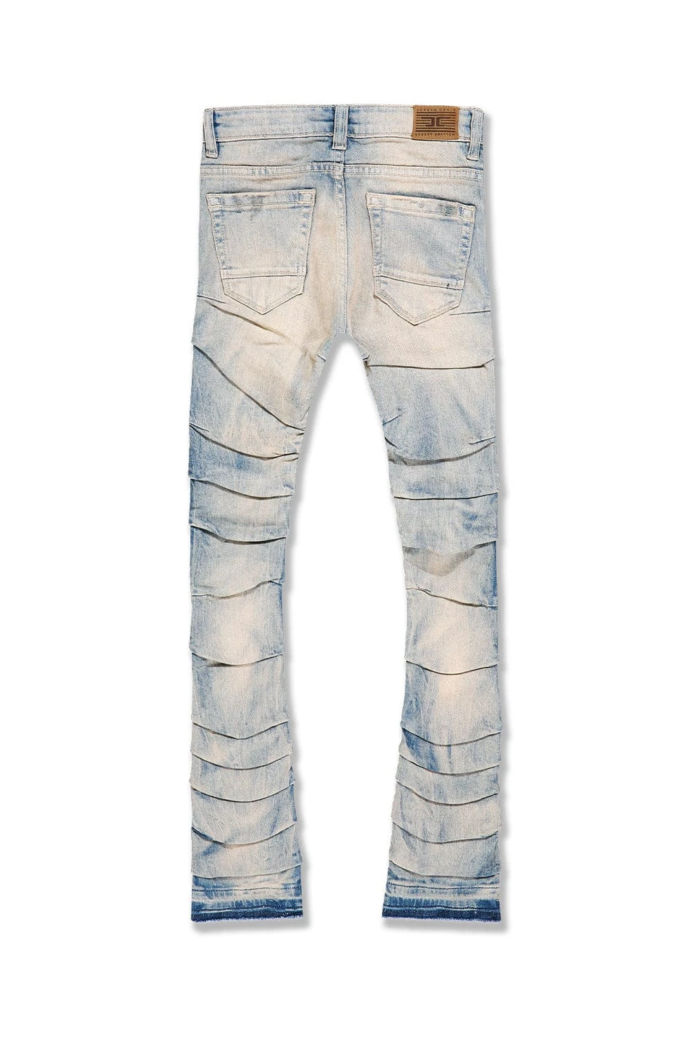 Kids Stacked Ripple Effect Denim (Cream Wash) 2 Kids Stacked Ripple Effect Denim (Cream Wash) - Image 2