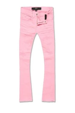 Kids Stacked Tribeca Twill Pants (Pink)