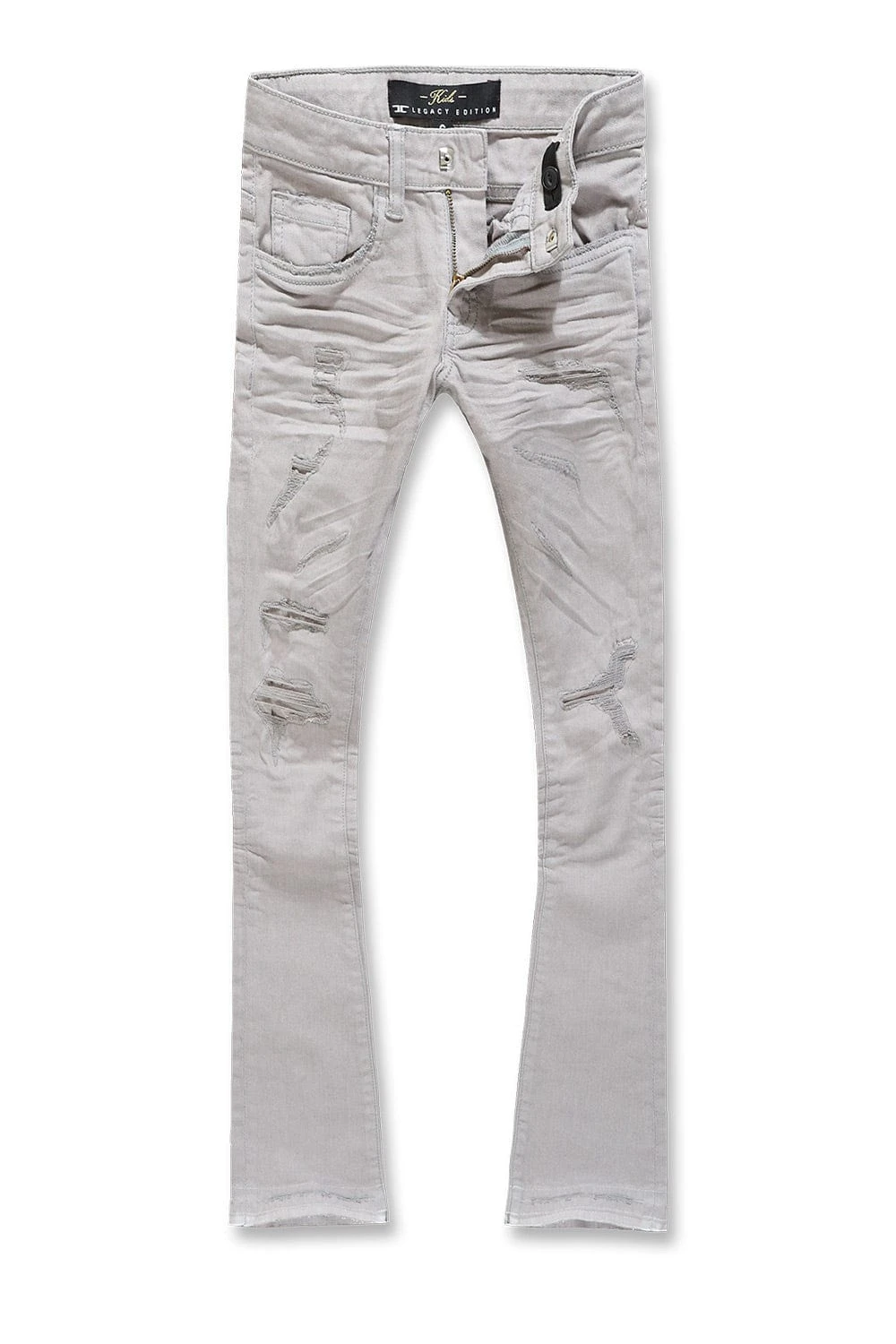 Kids Stacked Tribeca Twill Pants (Light Grey) 1 Kids Stacked Tribeca Twill Pants (Light Grey)