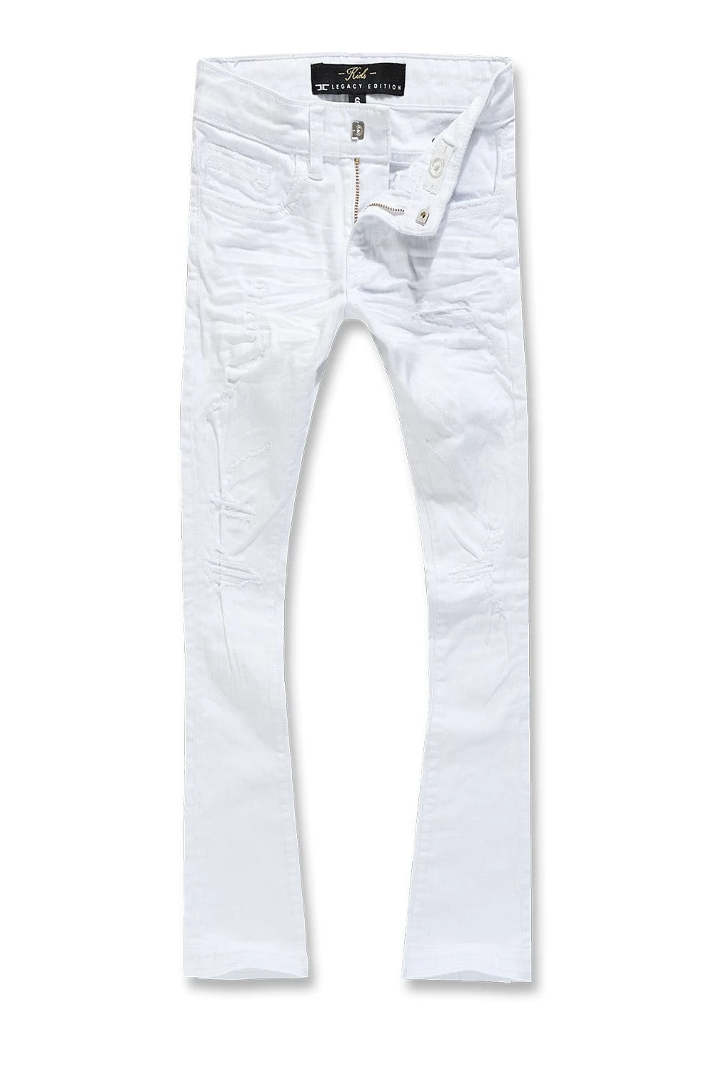 Kids Stacked Tribeca Twill Pants (White) 1 Kids Stacked Tribeca Twill Pants (White)